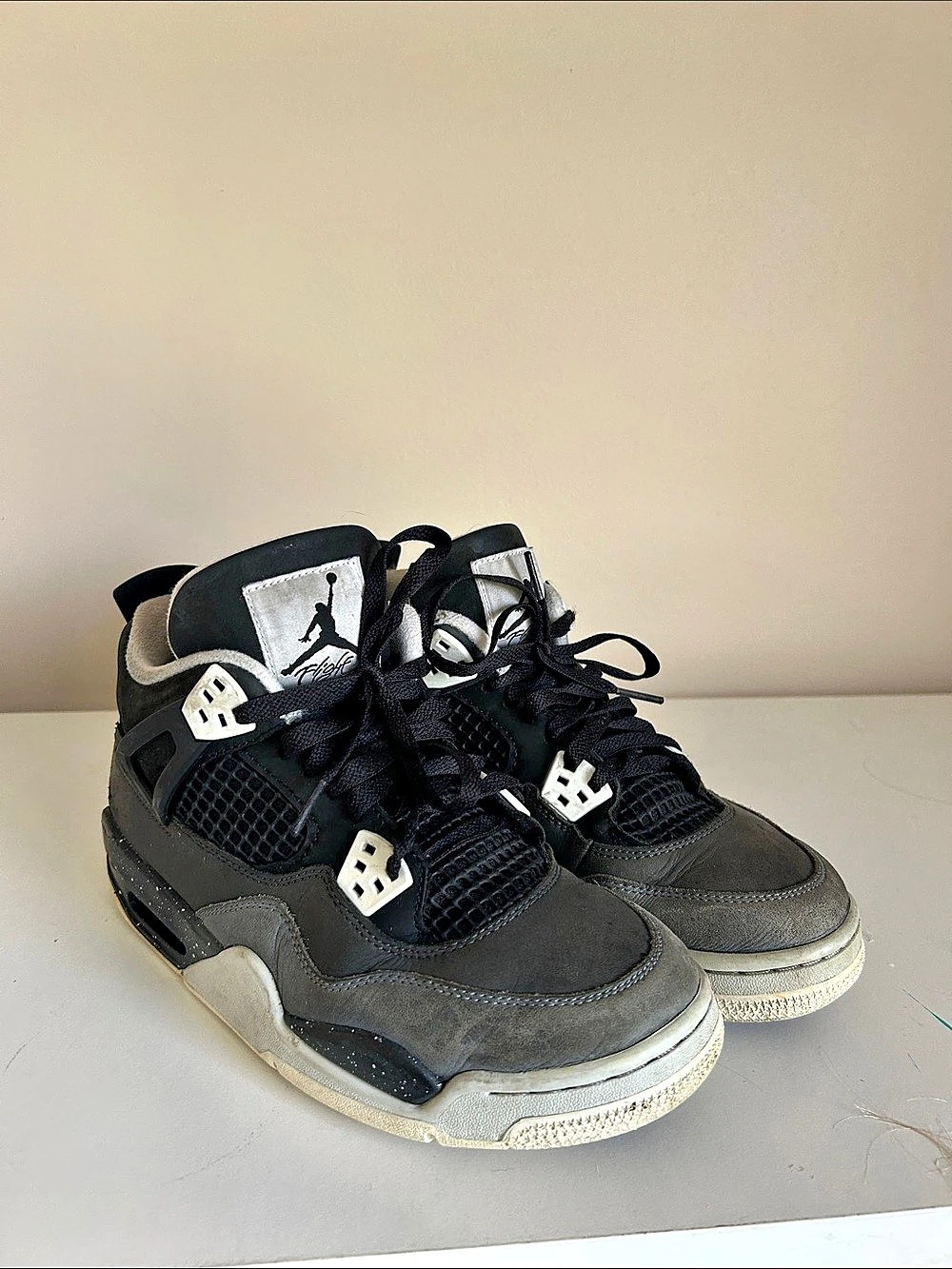 Jordan Air Jordan 4 Retro "Fear" Black & Gray Sneakers